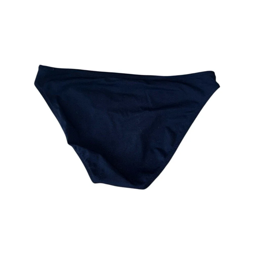 Vintage Polo Ralph Lauren Bikini Medium Navy Blue Embroidered White Pony 90s